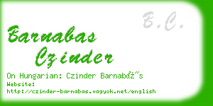 barnabas czinder business card